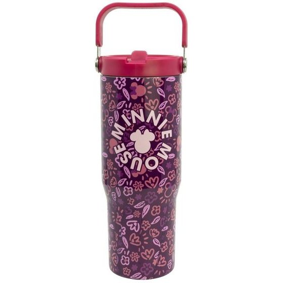 Stor: Minnie Mouse - Cheery Licious Insulated Stainless Steel Tubler With Handle (860ml) (31410)