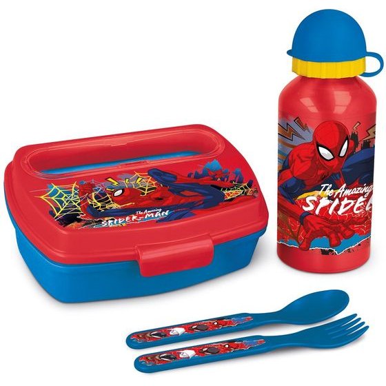 Stor: Spiderman - Moving Target 4 Pcs Urban Back To School Set In Gift Box (83563)