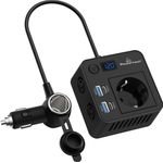 POWERTECH inverter ����������� 200W, 12V/24V DC �� 110V/220V AC, �� 2x USB-C/2x USB - (PTL-028)