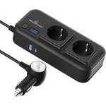 POWERTECH inverter ����������� 200W, 12V/24V DC �� 2x 110V/220V AC, �� 2x USB-C/2x USB - (PTL-029)