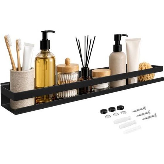 Zortiva Black Bathroom Shelf - (19470-0)