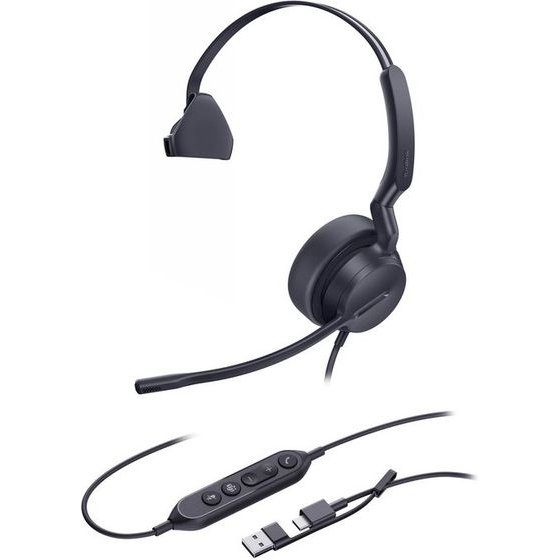 Yealink Headset UH42 Mono USB-C/A Wired - (1308240)