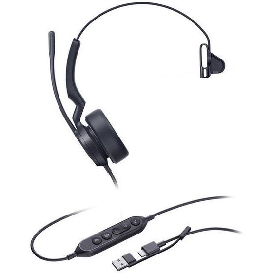 Yealink Headset UH44 Mono USB-C/A Wired - (1308241)