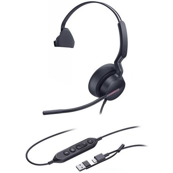 Yealink Headset UH46 Mono USB-C/A Wired - (1308242)