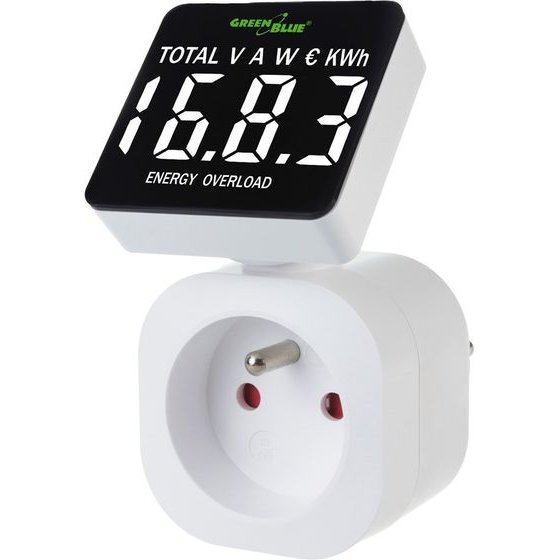GreenBlue Energy meter, wattmeter, 16A, max. 3680W, sub-memory, - (GB620 E)