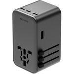 ENERGEA Travelworld Adapter Gan 160W Pd 3x USB-C / USB-A Gunmetal Wall Charger - (TWA-GAN160-GUN)