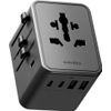 ENERGEA Travelworld Mini Gan 45W Pd Wall Charger 3x USB-C / 2x USB-A Gunmetal - (TWA-GAN45MINI-GUN)