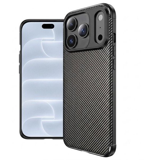 Techsuit - Carbonfiber - Iphone 18 Pro / Iphone 17 Pro - Black