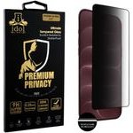Idol 1991 Premium Privacy Antispy Tempered Glass Iphone 18 Pro 6.3in 9H 0.25mm Semi Curved Full Glue BLACK