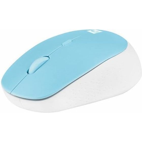 Natec Harrier 2 Silent Wireless Mouse 1600 Dpi Bluetooth 5.1 - White-Blue - (NMY-1963)