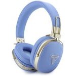 Guess Pu Grained Triangle Gold Metal Logo Enc Wireless Headphone Blue - (GUBHP72PGTCSB)