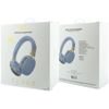 Guess Pu Grained Triangle Gold Metal Logo Enc Wireless Headphone Blue - (GUBHP72PGTCSB)