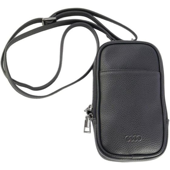 Audi Phone Bag A6 Synthetic Leather D2 Black - (AU-PP-SL-A6/D2-BK)