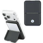 BMW Wallet Carbon Metal Logos Magsafe Anthracite - (BMOWMCS26PTKLG)