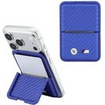 BMW Wallet M Carbon Metal Logos Magsafe Blue - (BMOWMCS26PCILB)