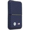 BMW Wallet M Carbon Metal Logos Magsafe Navy Blue - (BMOWMCS26PCILV)