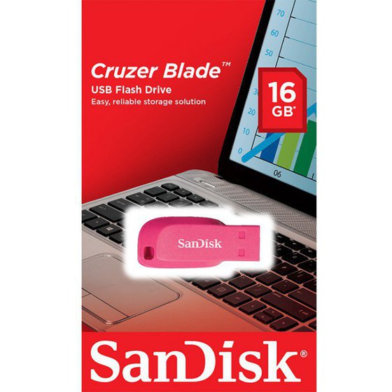 SANDISK USB 2.0 CRUZER BLADE 16GB PINK