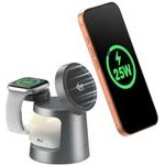 SODI W108A 25W 3-in-1 Wireless Charger With Night Light grey