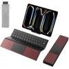 SODI Wireless Keyboard With Touchpad ZO1T Tri-Fold Bluetooth Red - (B2.018648)