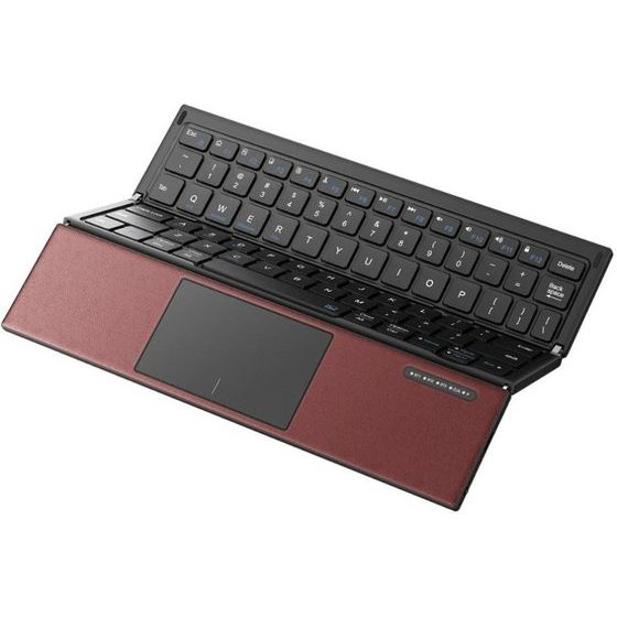 SODI Wireless Keyboard With Touchpad ZO1T Tri-Fold Bluetooth Red - (B2.018648)