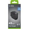 SBS Travel Charger Pd 45W Black - (TETR1CPD45)