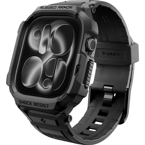 Spigen - Rugged Armor Pro - Apple Watch 12 46mm - Matte Black - (ACS11894)