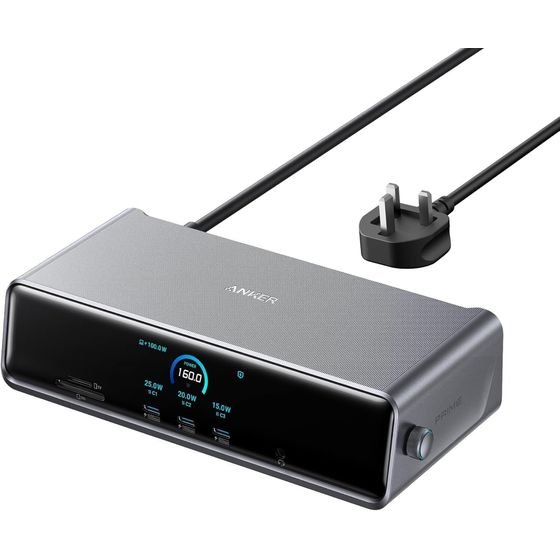 Anker Docking Station Prime 14 In 1, USB-C,Triple 4K@60Hz, 2 HDMI+1 DP, 140W Max Power, Smart Display - (A83B33A1)