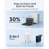Anker Wall Charger 100W, 2xUSB-C, 1xUSB-A, Smart Display, Foldable Plug, Grey - (B121BGZ1)