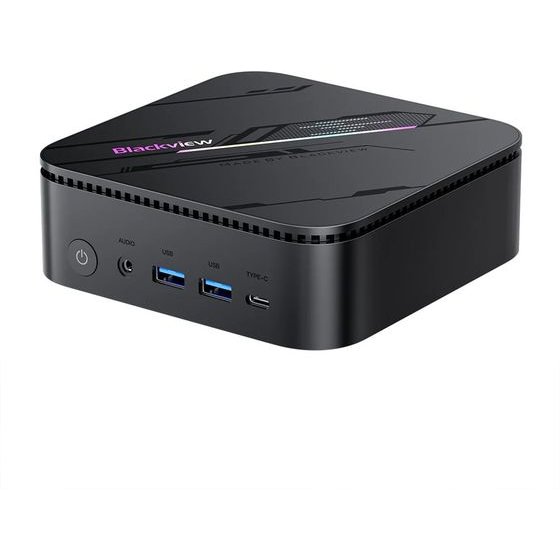 BlackView Mini Pc 6-Core Amd Ryzen 5 7530U 16GB DDR4 512GB 2xM.2 2280 Nvme Triple 4K Display Win 11 Pro Black - (MP100PRO-R5-7530U-16512-B)