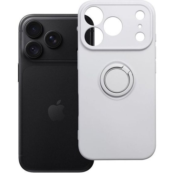 Case For Iphone 18 Pro / 17 Pro Silicone Ring Silver OEM