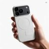 Case For Iphone 18 Pro Max / 17 Pro Max Silicone Mag Cover Compatible With Magsafe (Big hole) Silver OEM
