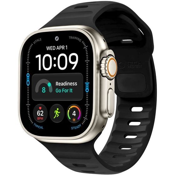 Tech-Protect Silicone Line Apple Watch 8 / 9 / 10 / 11 / 12 / Se / Ultra (44 / 45 / 46 / 49 MM) BLACK