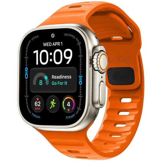 Tech-Protect Silicone Line Apple Watch 8 / 9 / 10 / 11 / 12 / Se / Ultra (44 / 45 / 46 / 49 MM) ORANGE