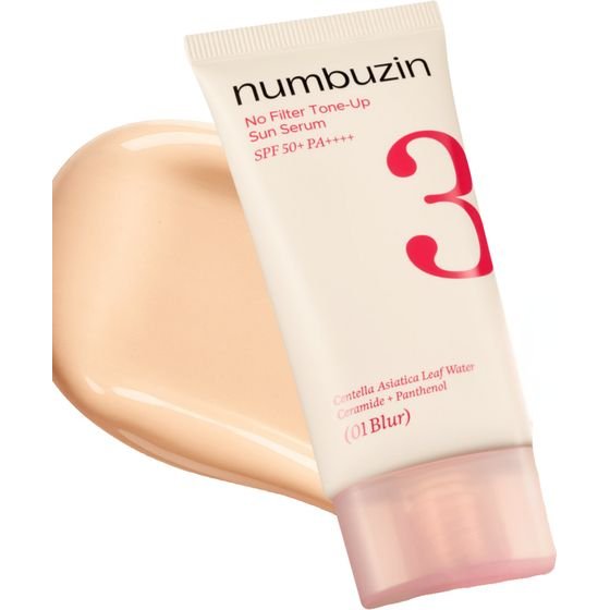 numbuzin No.3 No Filter Tone-Up Sun Serum 01 Blur SPF50+ PA++++ - (NUM-37)