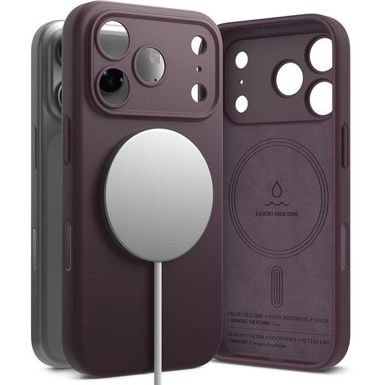 Ringke - Silicone Magsafe - Iphone 18 Pro Max - Dark Cherry