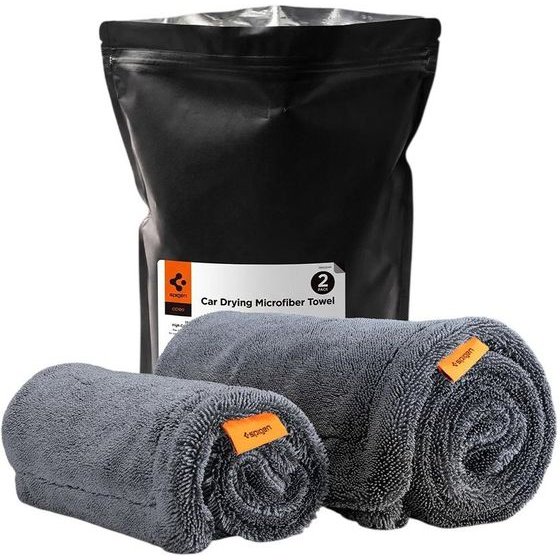 Spigen - Car Drying Microfiber Towel Black CC100 (S1+L1) - Black - (ACP11389)