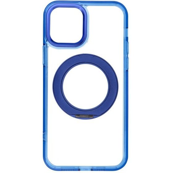 Case For Iphone 12 Frame Circle Stand Compatible With Magsafe Navy Blue OEM