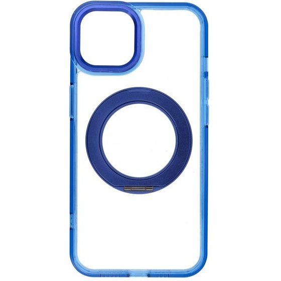 Case For Iphone 13 Frame Circle Stand Compatible With Magsafe Navy Blue OEM