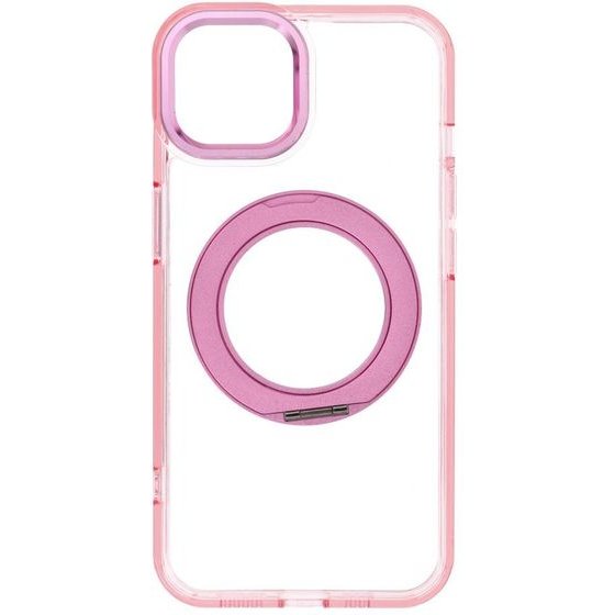 Case For Iphone 13 Frame Circle Stand Compatible With Magsafe Pink OEM