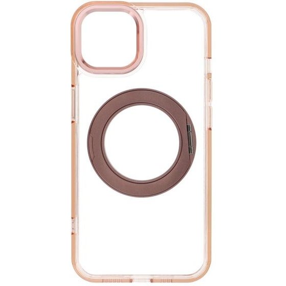 Case For Iphone 14 Frame Circle Stand Compatible With Magsafe Gold OEM