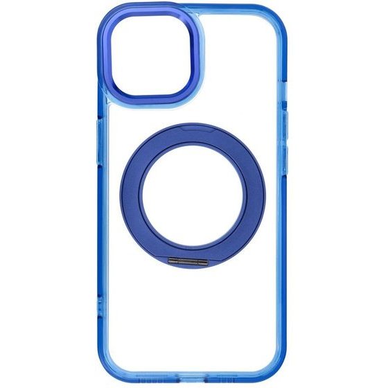 Case For Iphone 15 Frame Circle Stand Compatible With Magsafe Navy Blue OEM