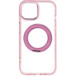 Case For Iphone 15 Frame Circle Stand Compatible With Magsafe Pink OEM