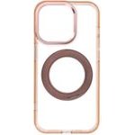 Case For Iphone 15 Pro Frame Circle Stand Compatible With Magsafe Gold OEM