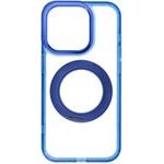 Case For Iphone 15 Pro Frame Circle Stand Compatible With Magsafe Navy Blue OEM