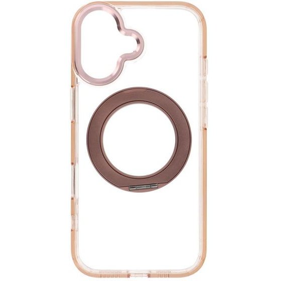 Case For Iphone 17 Frame Circle Stand Compatible With Magsafe Gold OEM