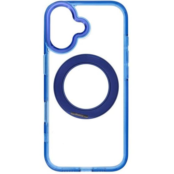 Case For Iphone 17 Frame Circle Stand Compatible With Magsafe Navy Blue OEM