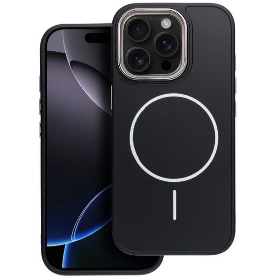 Case For Iphone 18 Pro Max / 17 Pro Max Frame Mag Cover Compatible With Magsafe Black OEM