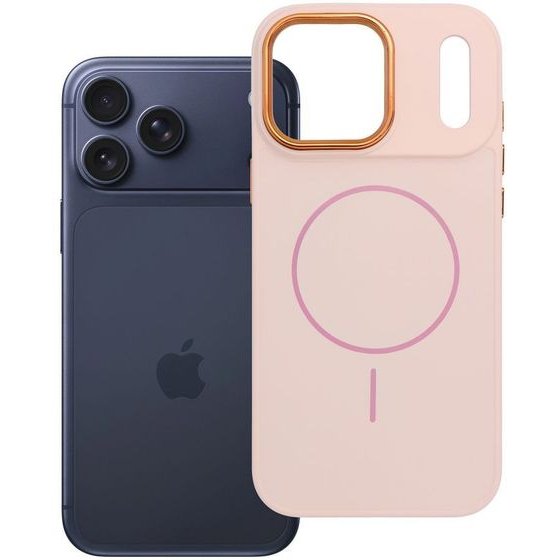 Case For Iphone 18 Pro Max / 17 Pro Max Frame Mag Cover Compatible With Magsafe Powder Pink OEM