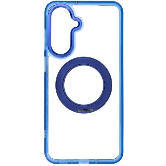Case For Samsung A17 / A18 Frame Circle Stand Compatible With Magsafe Navy Blue OEM
