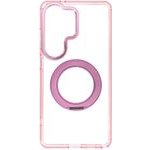 Case For Samsung S26 Ultra Frame Circle Stand Compatible With Magsafe Pink OEM